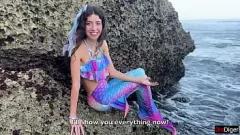 play ビーチで曲線美の人魚姫とセックスした: ずさんな精液まみれの出会い